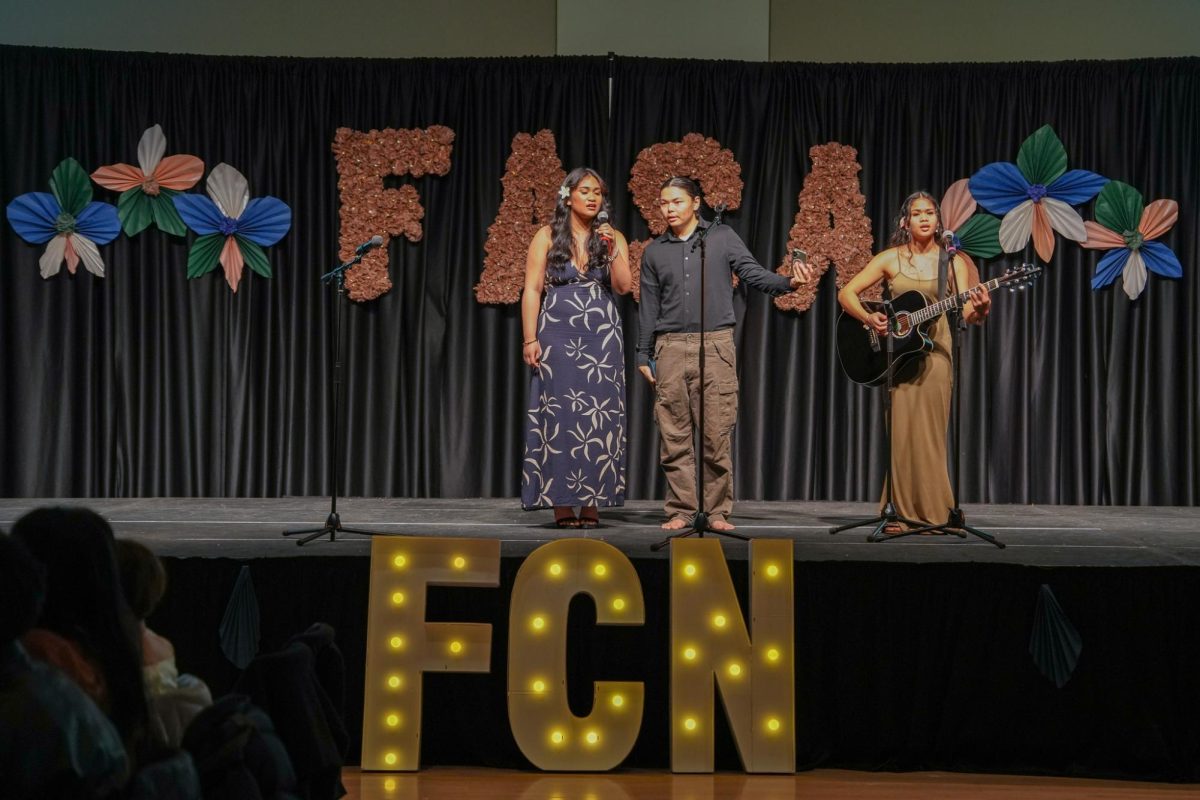Performers on stage during the Filipino American Student Association's Filipino Culture Night, March 7, 2026.