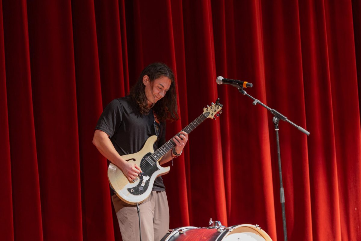A contestant performing on stage during the fifth annual SEB Talent Show, March 26, 2026.